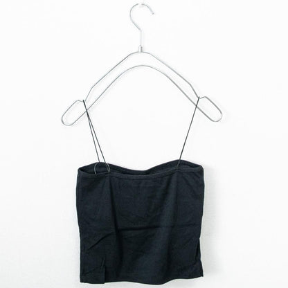 スパゲッティストラップ シンプル無地 ブラトップ BLACK