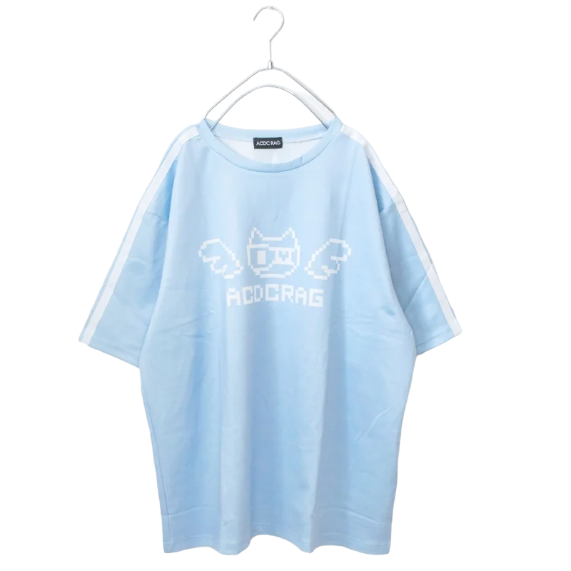 ACDC RAG Dot Neko Short Sleeve T-shirt Pastel Blue - YOUAREMYPOISON