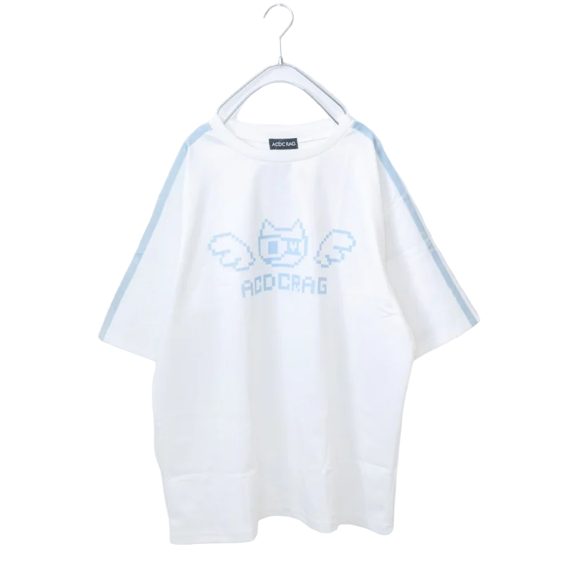 ACDC RAG Dot Neko Short Sleeve T-shirt White White - YOUAREMYPOISON