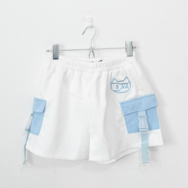 ACDC RAG Dot Neko Short Pants WHITE White - YOUAREMYPOISON