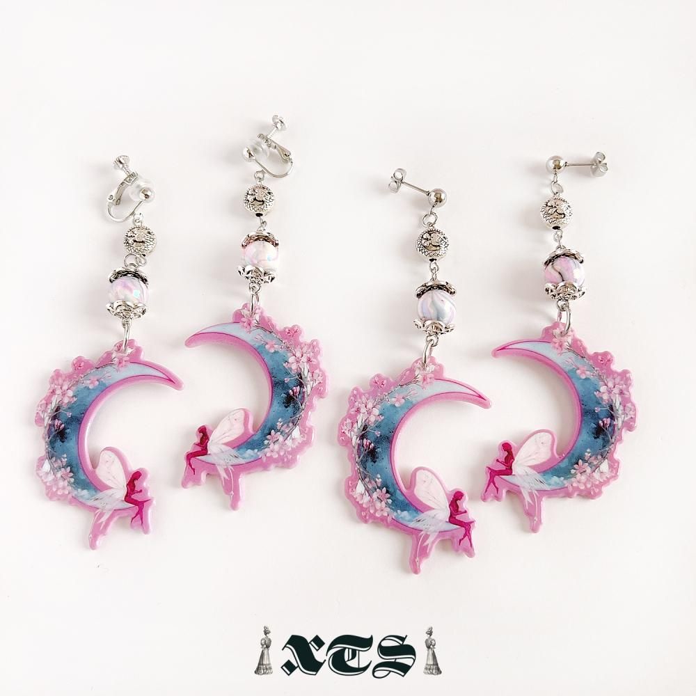 XTS Fairy Flower Moon ピアス TS0272