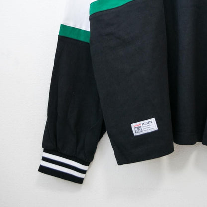 VISION STREET WEAR リブライン切り替え ロンT BLACK