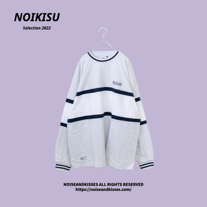 VISION STREET WEAR リブライン切り替え ロンT GRAY グレー