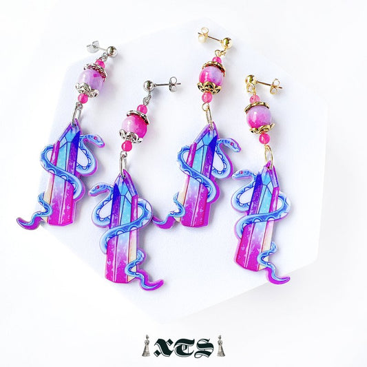 XTS Crystal Snake Earrings TS0276