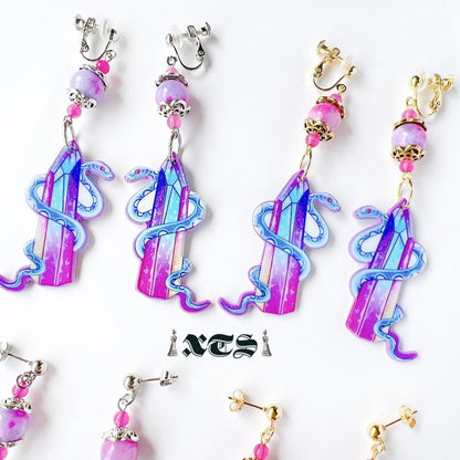 XTS Crystal Snake ピアス TS0276