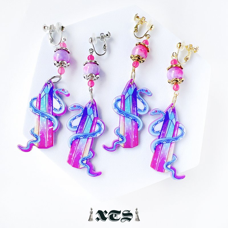 XTS Crystal Snake Earrings TS0276