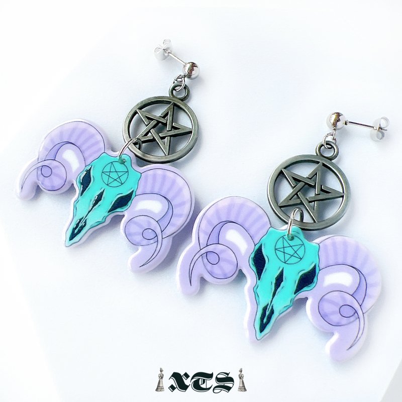 XTS Pastel Baphomet Earrings TS0277