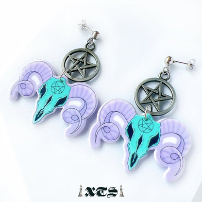 XTS Pastel Baphomet Earrings TS0277