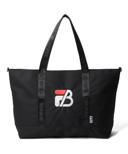 FILA x BE:FIRST Logo 2WAY Tote Bag BLACK