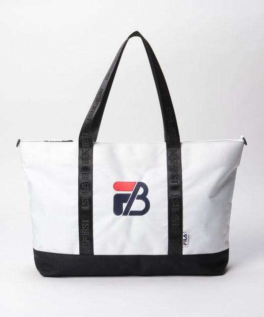 FILA x BE:FIRST logo 2-way tote bag, WHITE