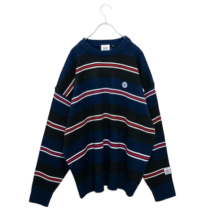VISION STREET WEAR マルチボーダーニット NAVY ネイビー