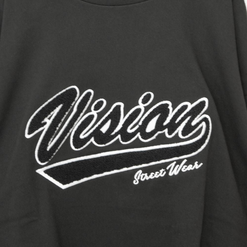 VISION STREET WEAR ヘビーウエイトサガラモックネックロンT BLACK