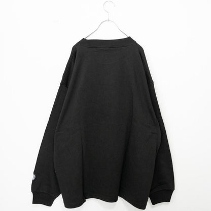VISION STREET WEAR ヘビーウエイトサガラモックネックロンT BLACK