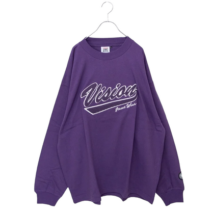 VISION STREET WEAR ヘビーウエイトサガラモックネックロンT PURPLE
