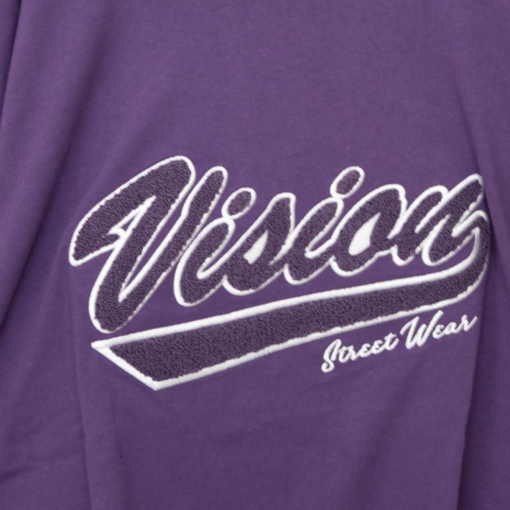VISION STREET WEAR ヘビーウエイトサガラモックネックロンT PURPLE