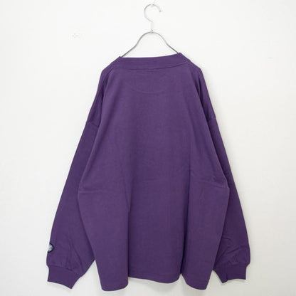 VISION STREET WEAR ヘビーウエイトサガラモックネックロンT PURPLE