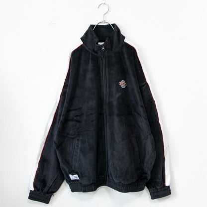 VISION STREET WEAR サイドライン ベロアジャージ セットアップ BLACK