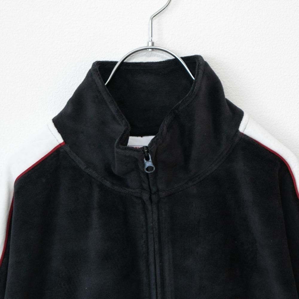 VISION STREET WEAR サイドライン ベロアジャージ セットアップ BLACK