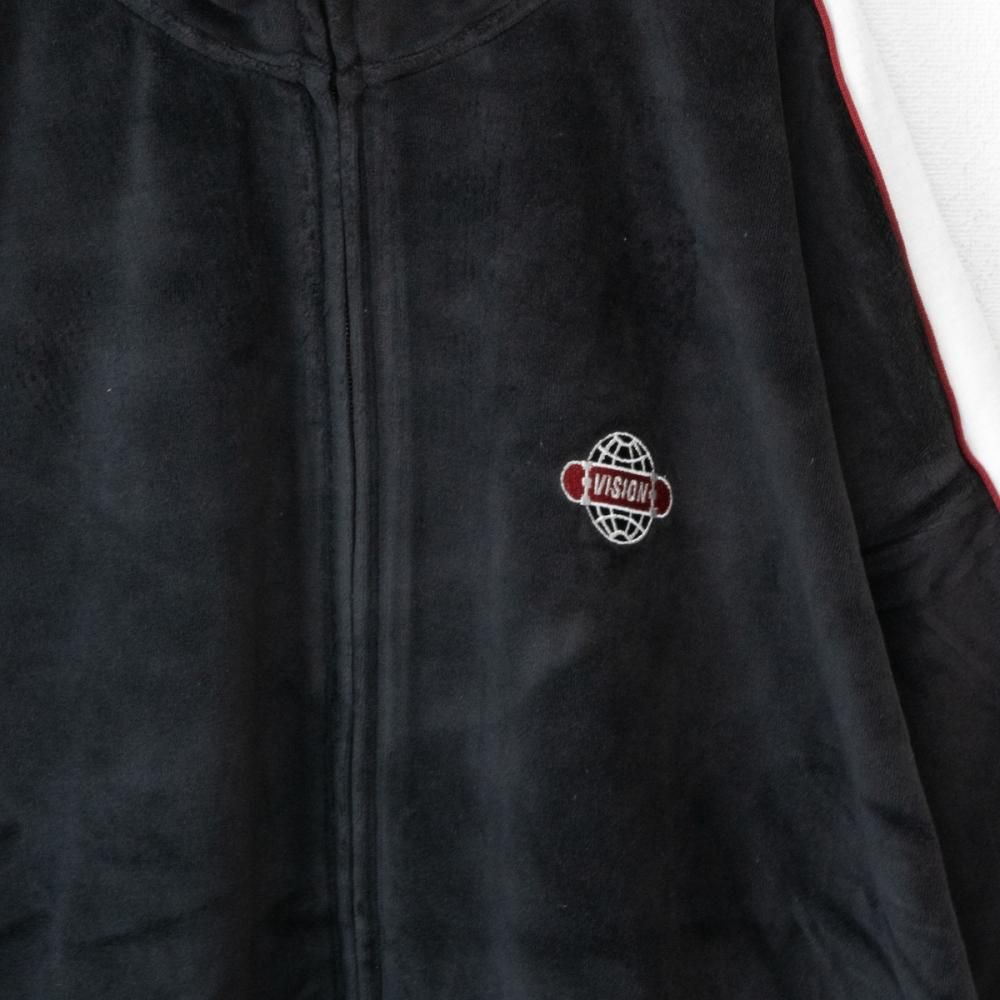 VISION STREET WEAR サイドライン ベロアジャージ セットアップ BLACK