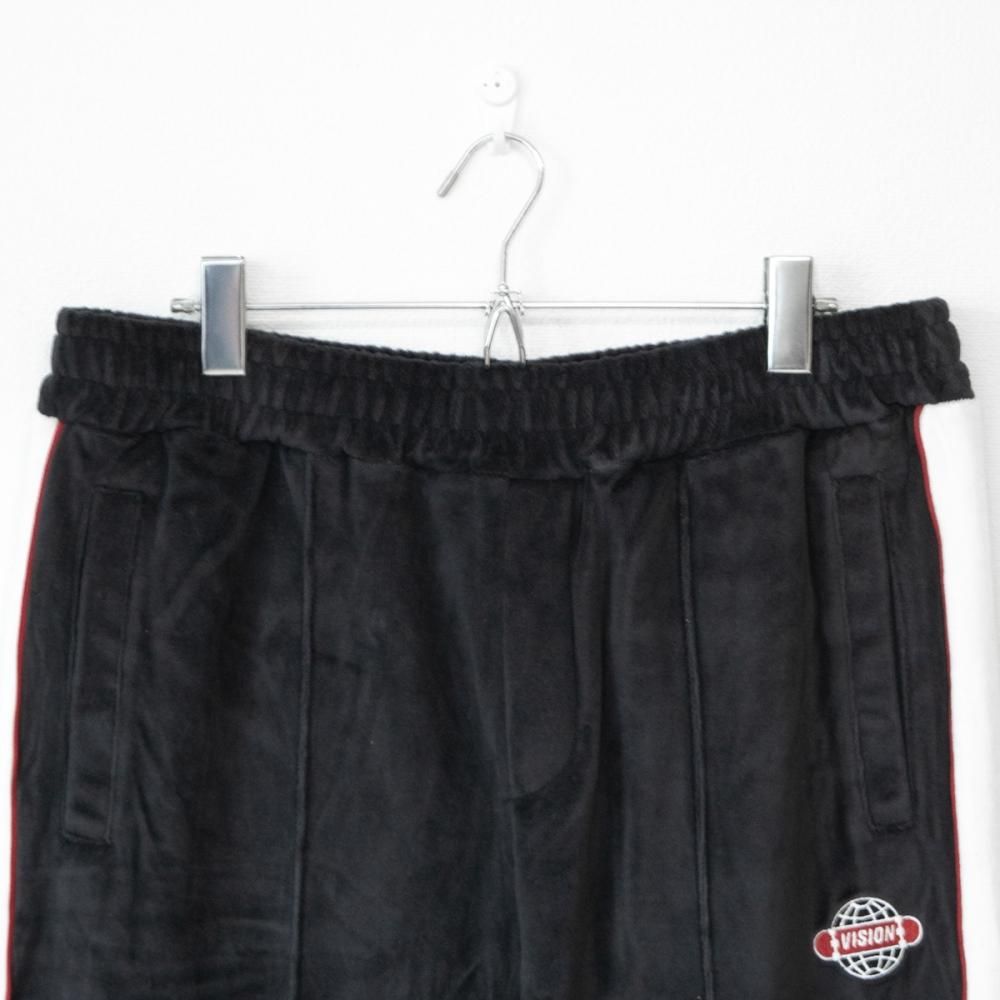 VISION STREET WEAR サイドライン ベロアジャージ セットアップ BLACK