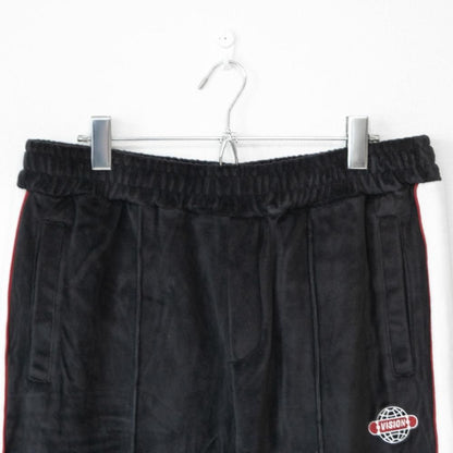 VISION STREET WEAR サイドライン ベロアジャージ セットアップ BLACK