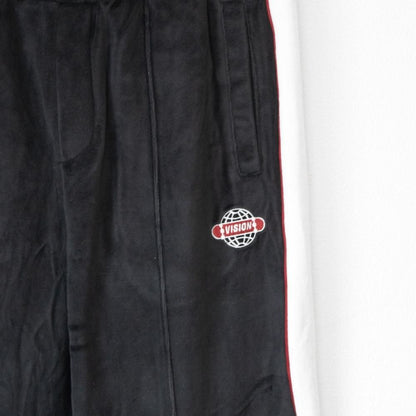 VISION STREET WEAR サイドライン ベロアジャージ セットアップ BLACK