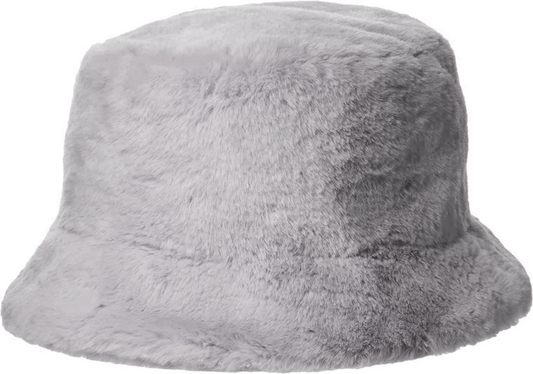 milsa Faux Fur Bucket Hat GRAY