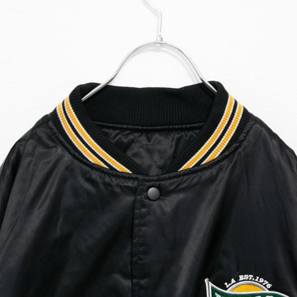 VISION STREET WEAR リバーシブル中綿サテンブルゾン BLACK