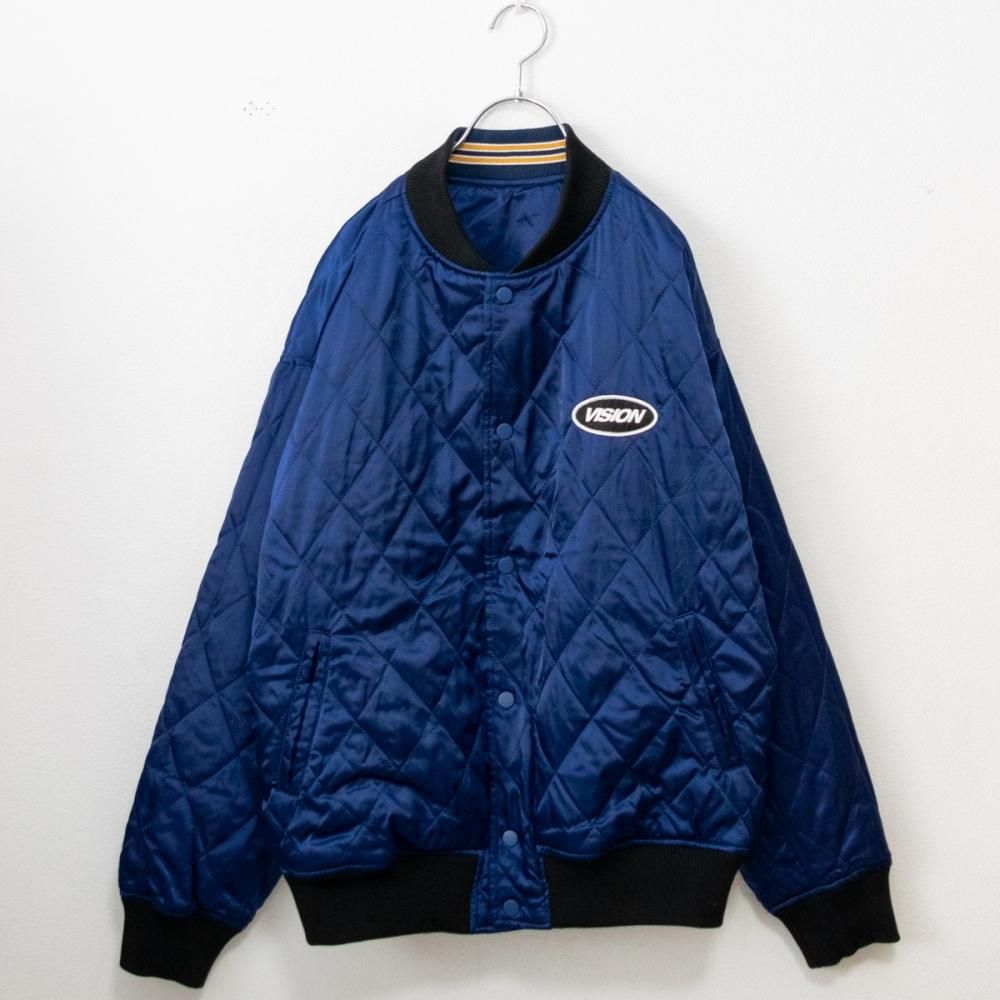 VISION STREET WEAR リバーシブル中綿サテンブルゾン NAVY ネイビー