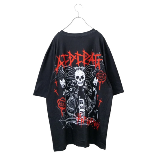 ACDC Rag Wing Heart Big T-shirt Black - YOUAREMYPOISON