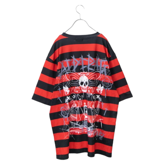 ACDC Rag Wing Heart Big T-shirt Black/Red Border - YOUAREMYPOISON