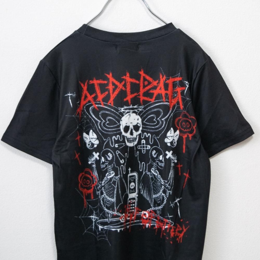 ACDC RAG WING HEART チビT 半袖Tシャツ BLACK ブラック