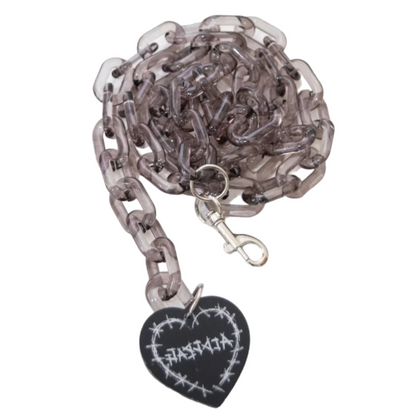 ACDC Rag Wing Heart Plastic Chain Belt Black - YOUAREMYPOISON