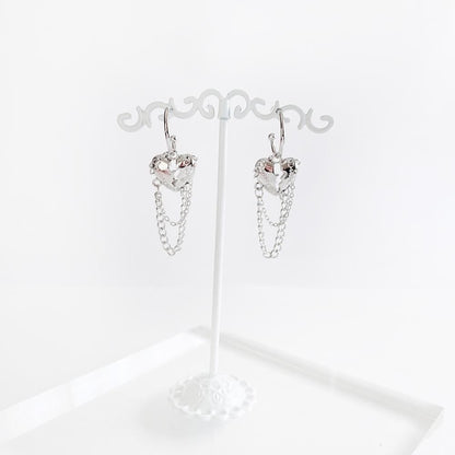 ハートチェーン ピアス SILVER シルバー