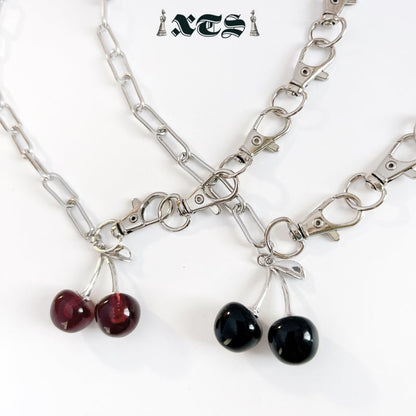 XTS Cherry Chain Necklace BLACK RED TS0280