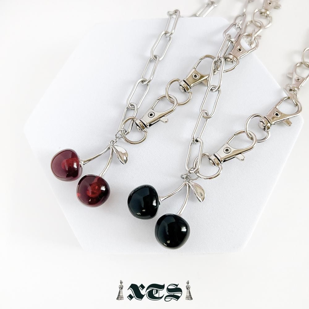 XTS チェリーチェーンネックレス BLACK RED TS0280