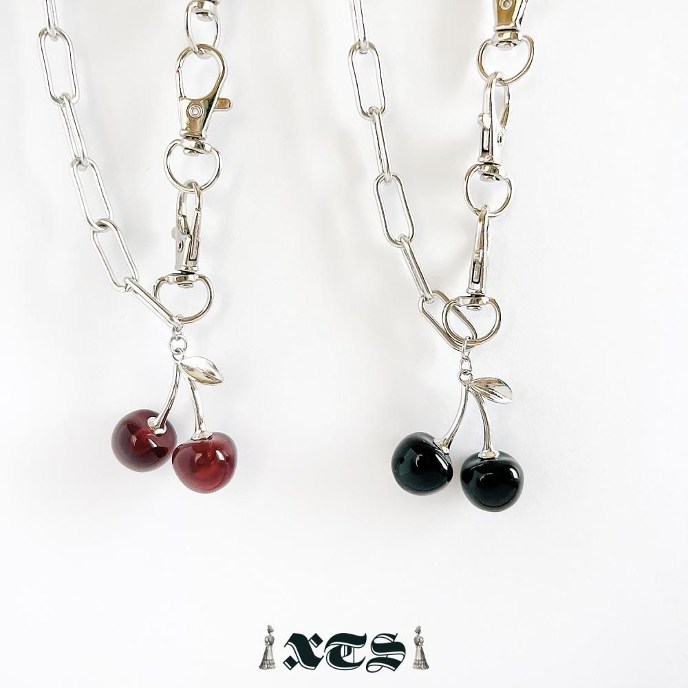 XTS チェリーチェーンネックレス BLACK RED TS0280