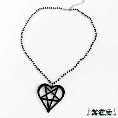 XTS デビル ハート ネックレス BLACK TS0281