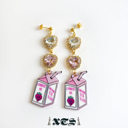 XTS Strawberry Milk Earrings TS0284