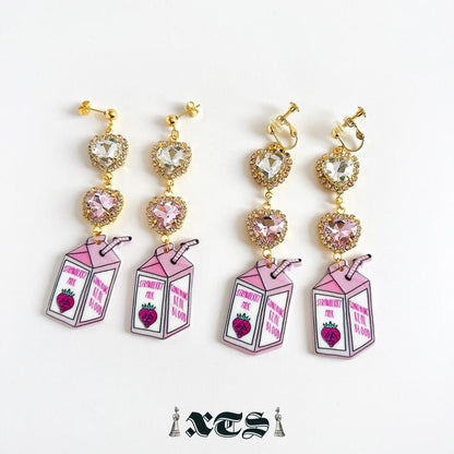 XTS いちごミルク ピアス TS0284