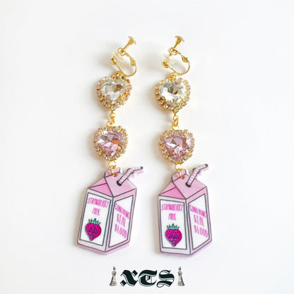 XTS Strawberry Milk Earrings TS0284