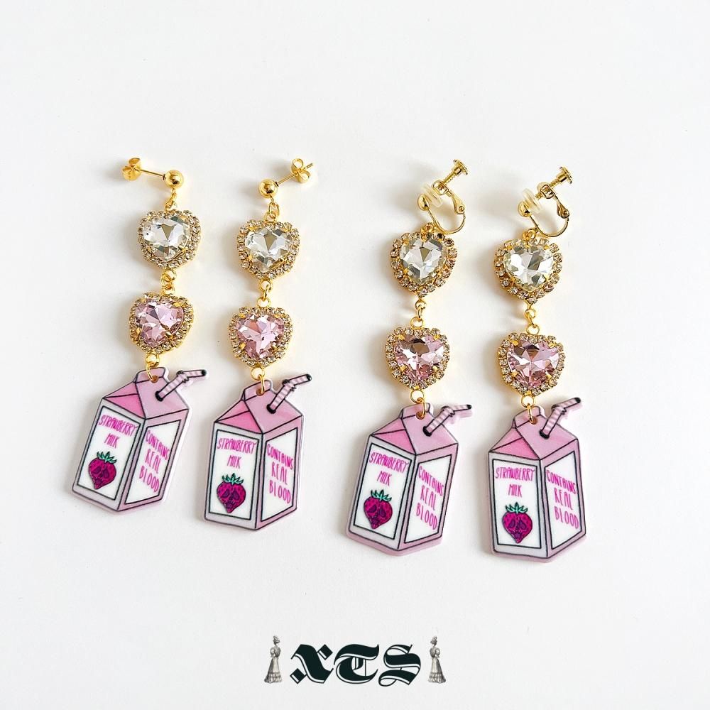 XTS いちごミルク イヤリング TS0284