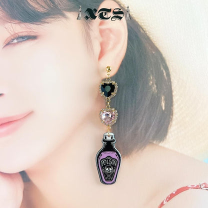 XTS Poison ボトル イヤリング BLACK PINK TS0285