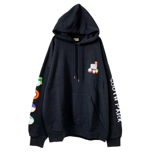 SOUTH PARK Character Print Pullover Hoodie Parka CHARCOAL