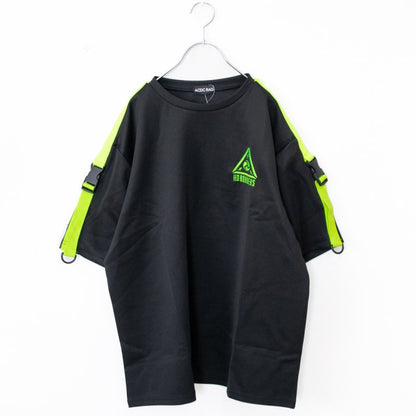 ACDC RAG CYBER PUNK 渦雷 半袖 Tシャツ NEON GREEN BLACK