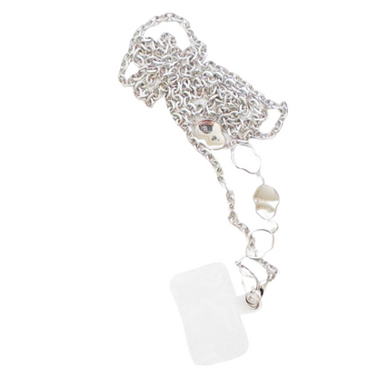 Metal motif chain strap smartphone shoulder bag/ALTROSE SILVER