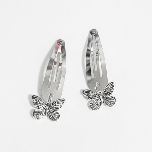 Hairpin set with charm, butterfly