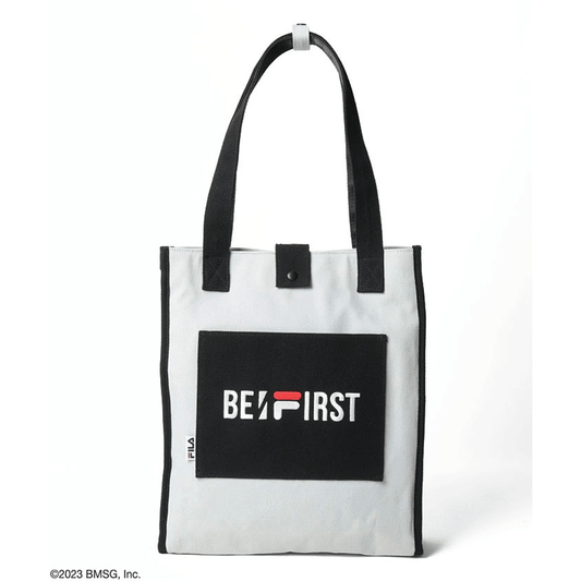 FILA x BE:FIRST Logo Embroidered Tote Bag GRAY