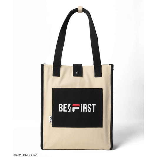 FILA x BE:FIRST logo embroidered tote bag BEIGE