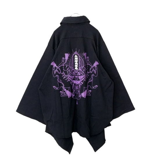 ACDC RAG Inari Kimono Shirt Harajuku Style Japanese Kimono Fox BLACK/PURPLE